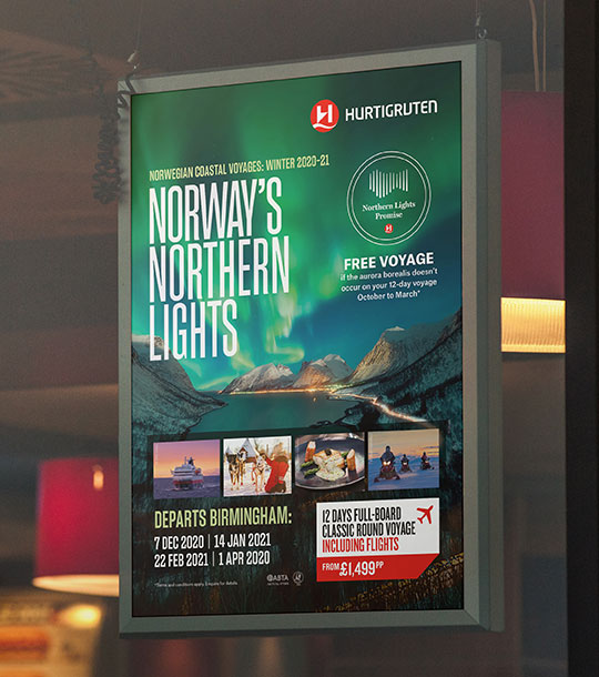 Hurtigruten Light Box Posters