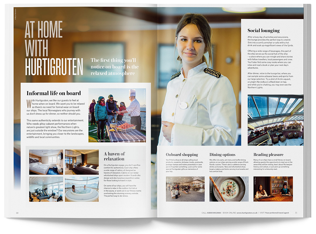 Hurtigruten Winter Brochure Design